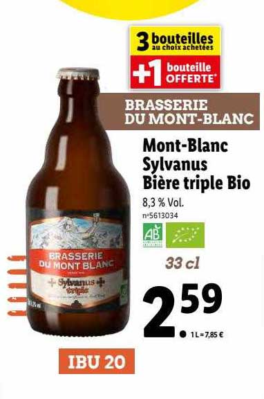 mont-blanc sylvanus bière triple bio