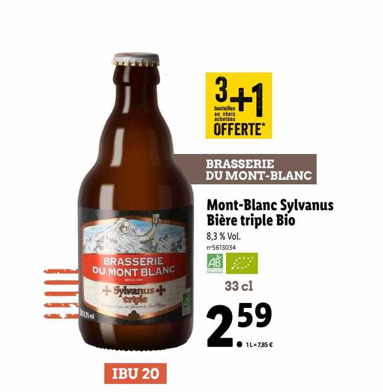mont-blanc sylvanus bière triple bio
