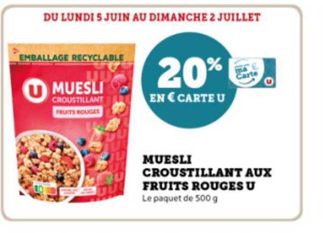 Muesli Croustillant Aux Fruits Rouges U