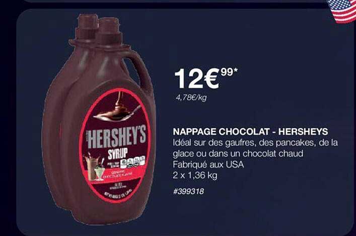 nappage chocolat - hersheys