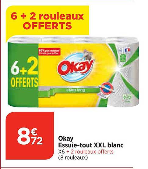 okay essuie-tout xxl blanc