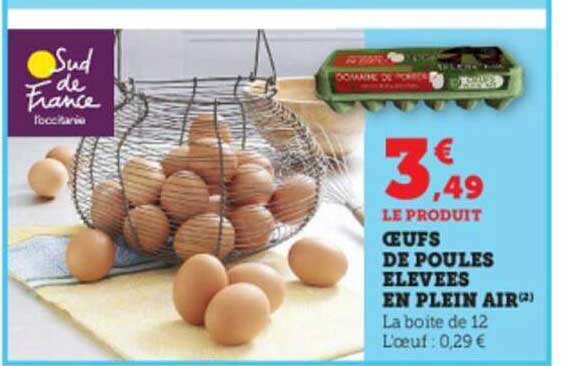 œufs de poules élevées en plein air