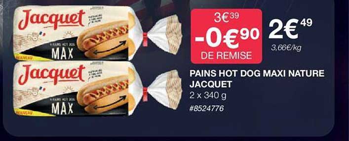 pains hot dog maxi nature jacquet