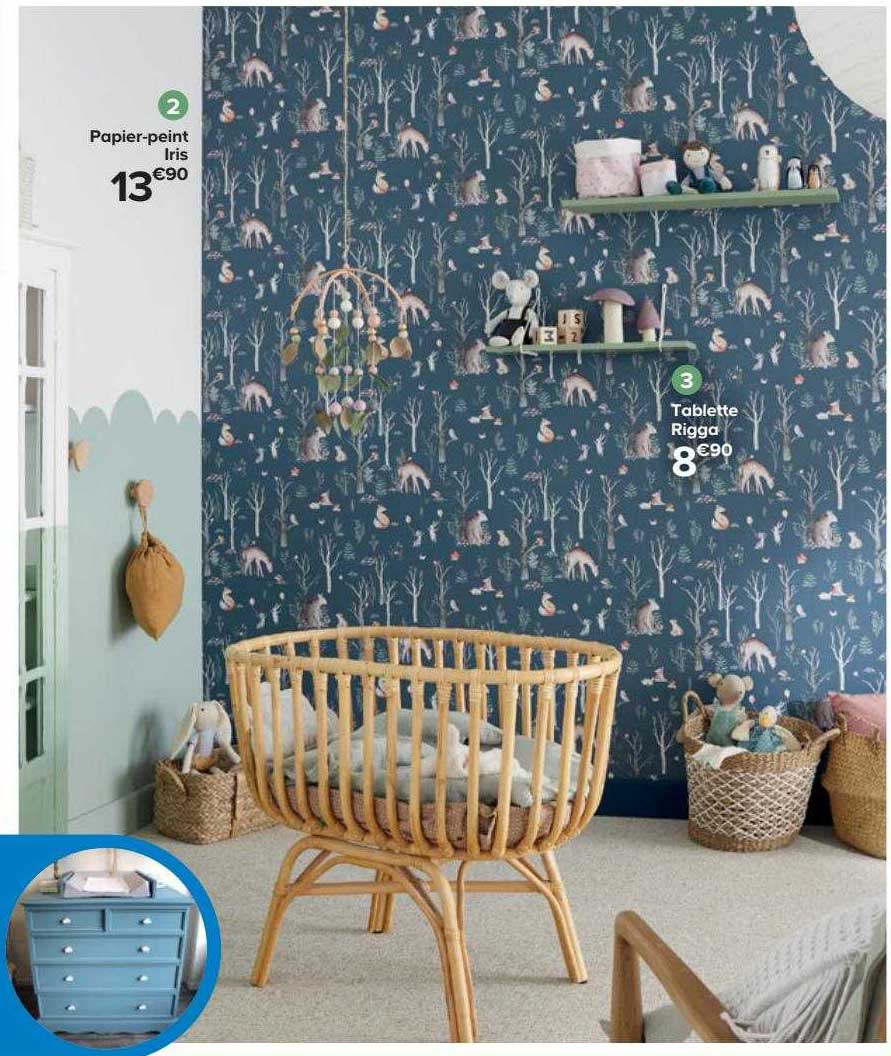 papier-peint iris, tablette rigga