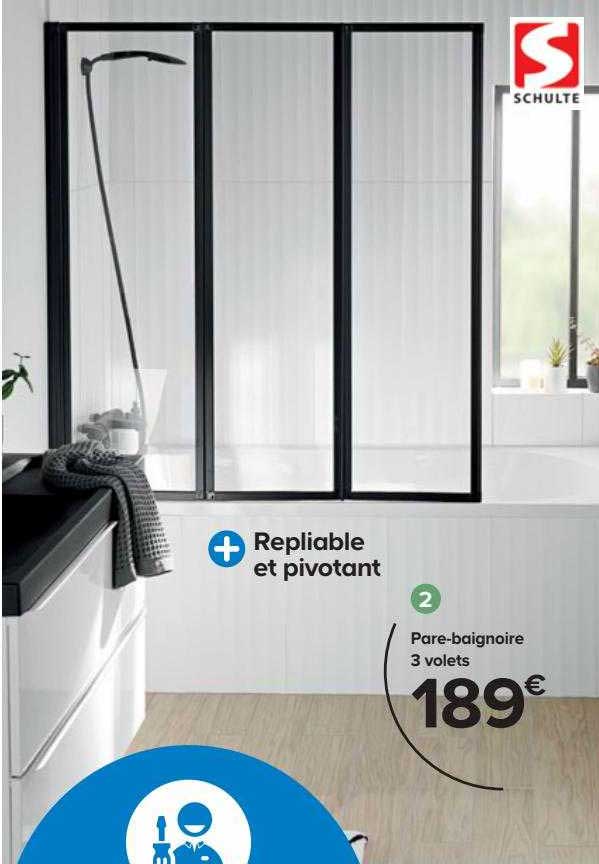 pare-baignoire 3 volets