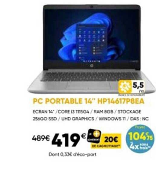 Pc Portable 14" Hp14617p8ea