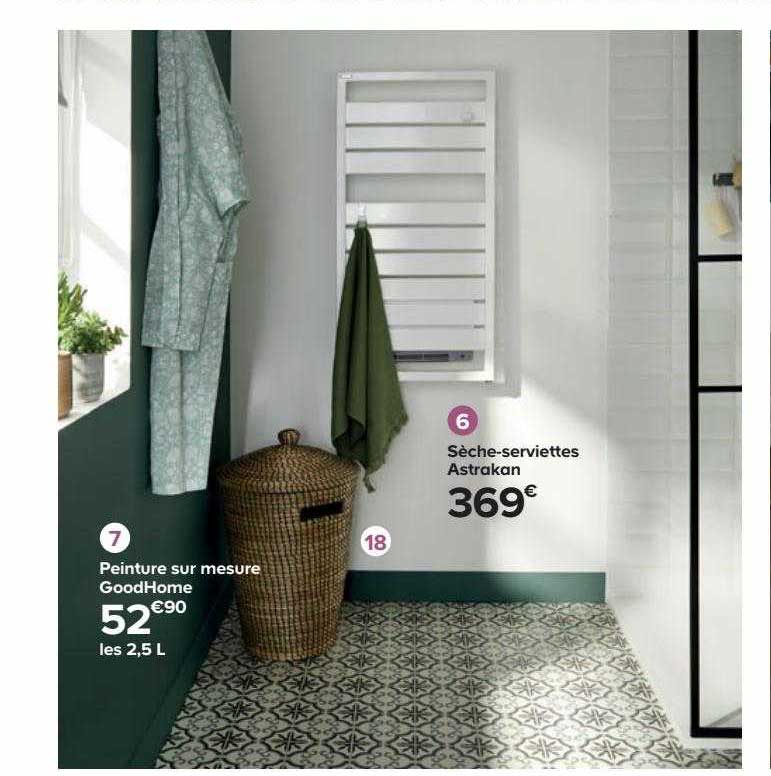 peinture sur mesure goodHome, sèche-serviettes astrakan