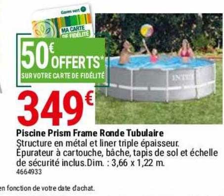 piscine prism frame ronde tubulaire