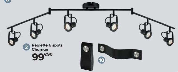 réglette 6 spots chaman