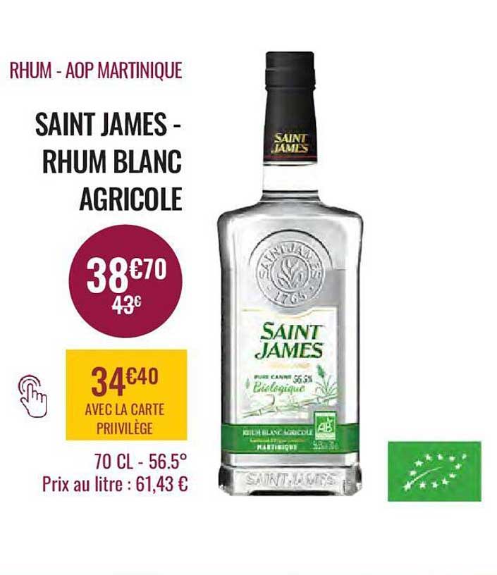 Rhum - Aop Martinique Saint James - Rhum Blanc Agricole