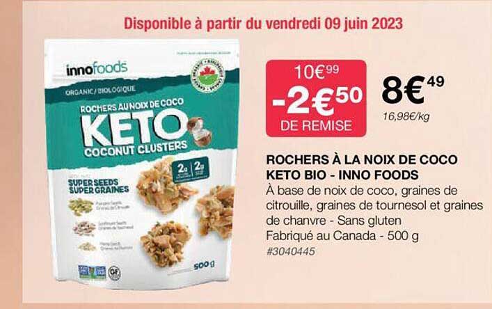 rochers à la noix de coco keto bio - inno foods