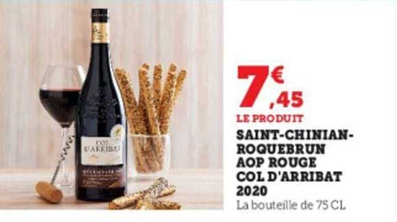 saint-chinian-roquebrun aop rouge col d'arribat 2020