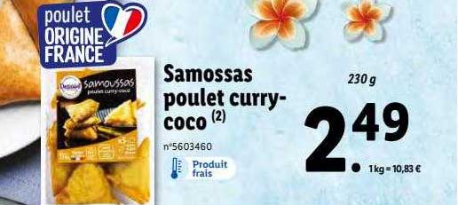 samossas poulet curry-coco