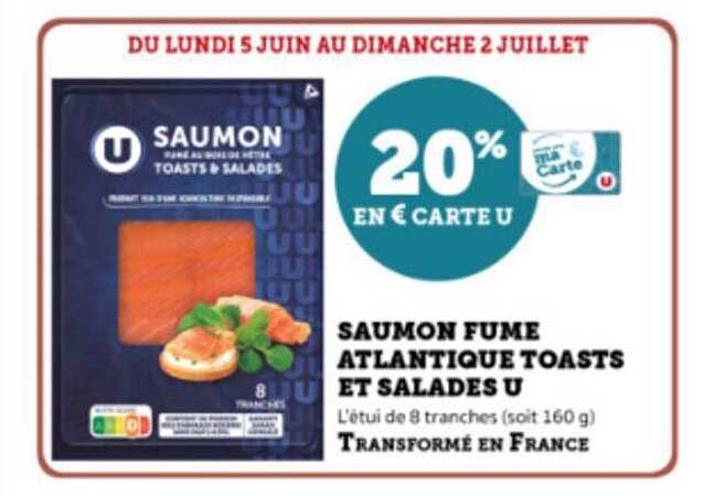 Saumon Fumé Atlantique Toasts Et Salades U