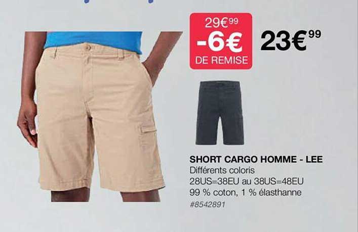 short cargo homme - lee