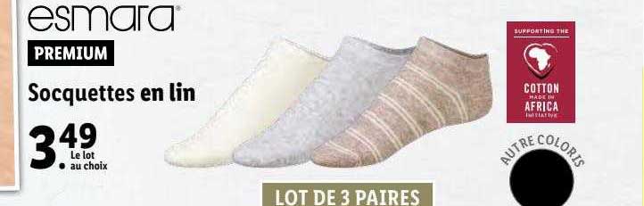 Socquettes En Lin Esmara