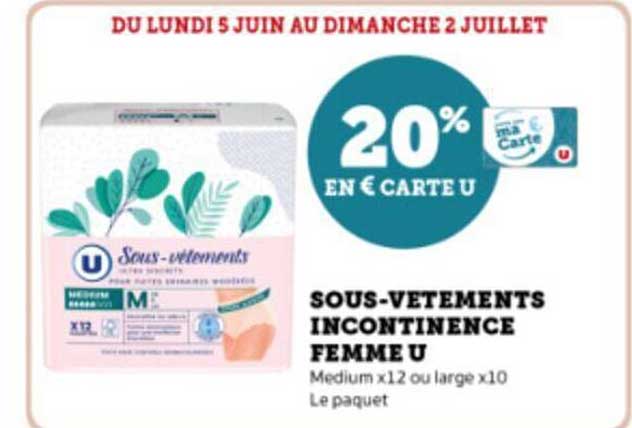 sous-vêtements incontinence femme u