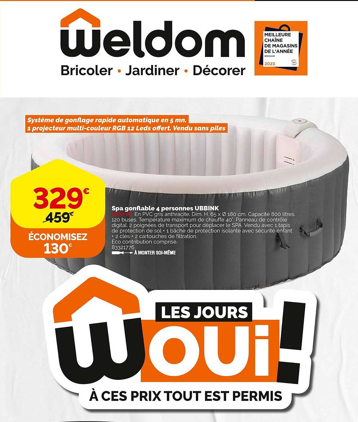 spa gonflable 4 personnes ubbink