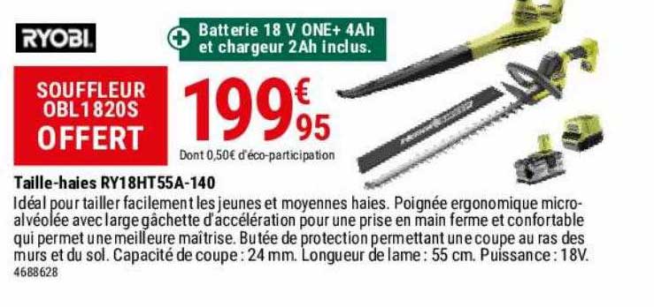 taille-haies ry18ht55a-140 ryobi