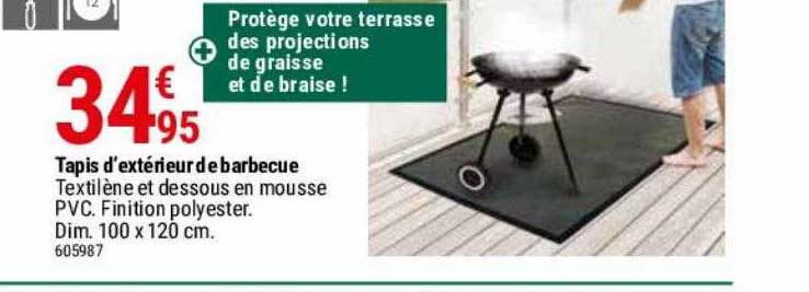 tapis d'extérieur de barbecue