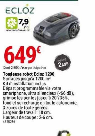Tondeuse Robot Ecloz 1200
