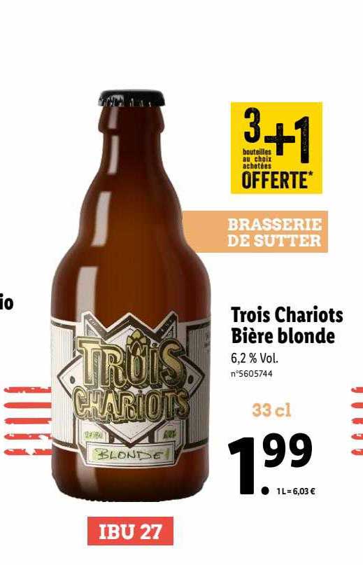 trois chariots bière blonde