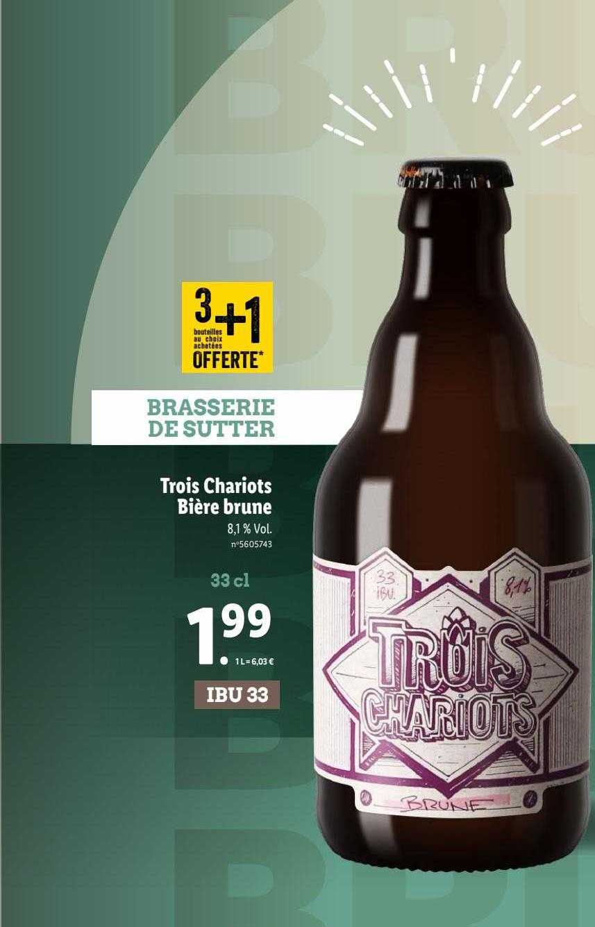 trois chariots bière brune