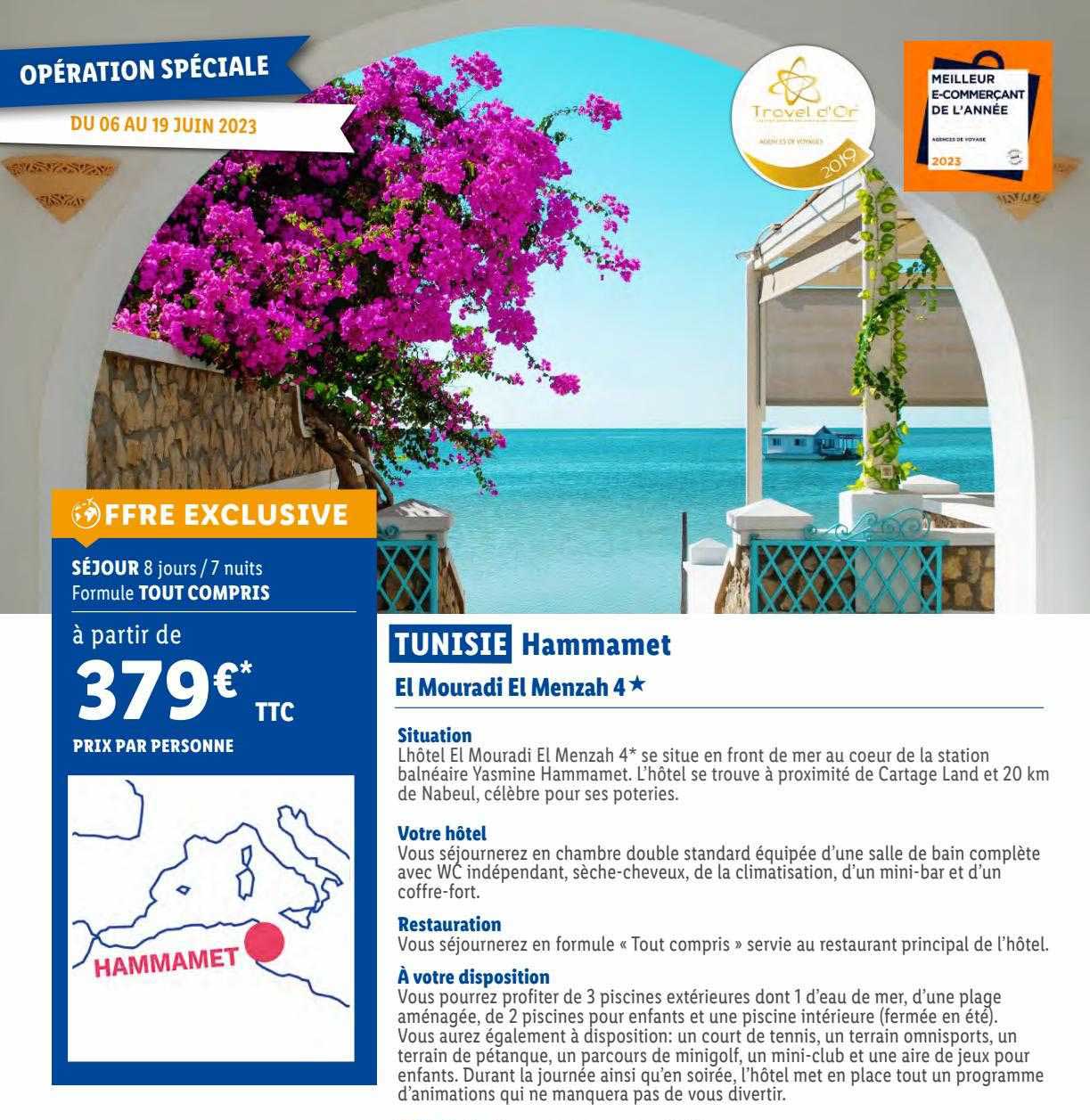 tunisie hammamet : el mouradi el menzah 4*