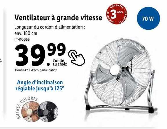 ventilateur à grande vitesse