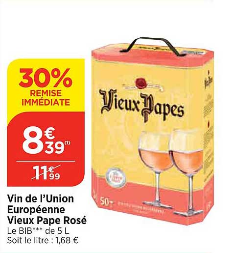 vin de l'union européenne vieux pape rosé