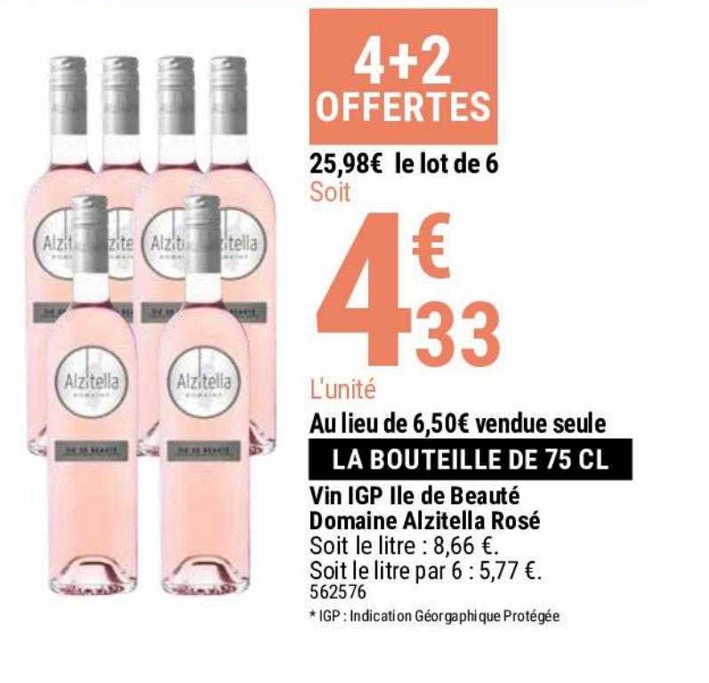 vin igp île de beauté domaine alzitella rosé