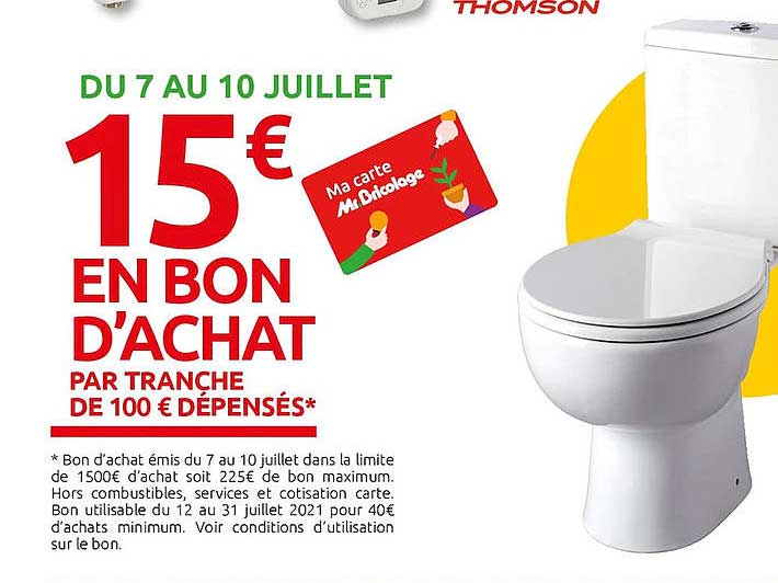 15 euro en bon d'achat par tranche de 100 euro dépensés