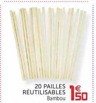 20 Pailles Réutilisables
