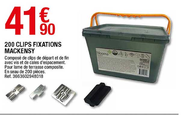 200 clips fixations mackensy