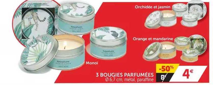 3 Bougies Parfumées