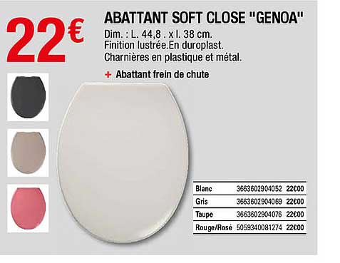 abattant soft close "genoa"