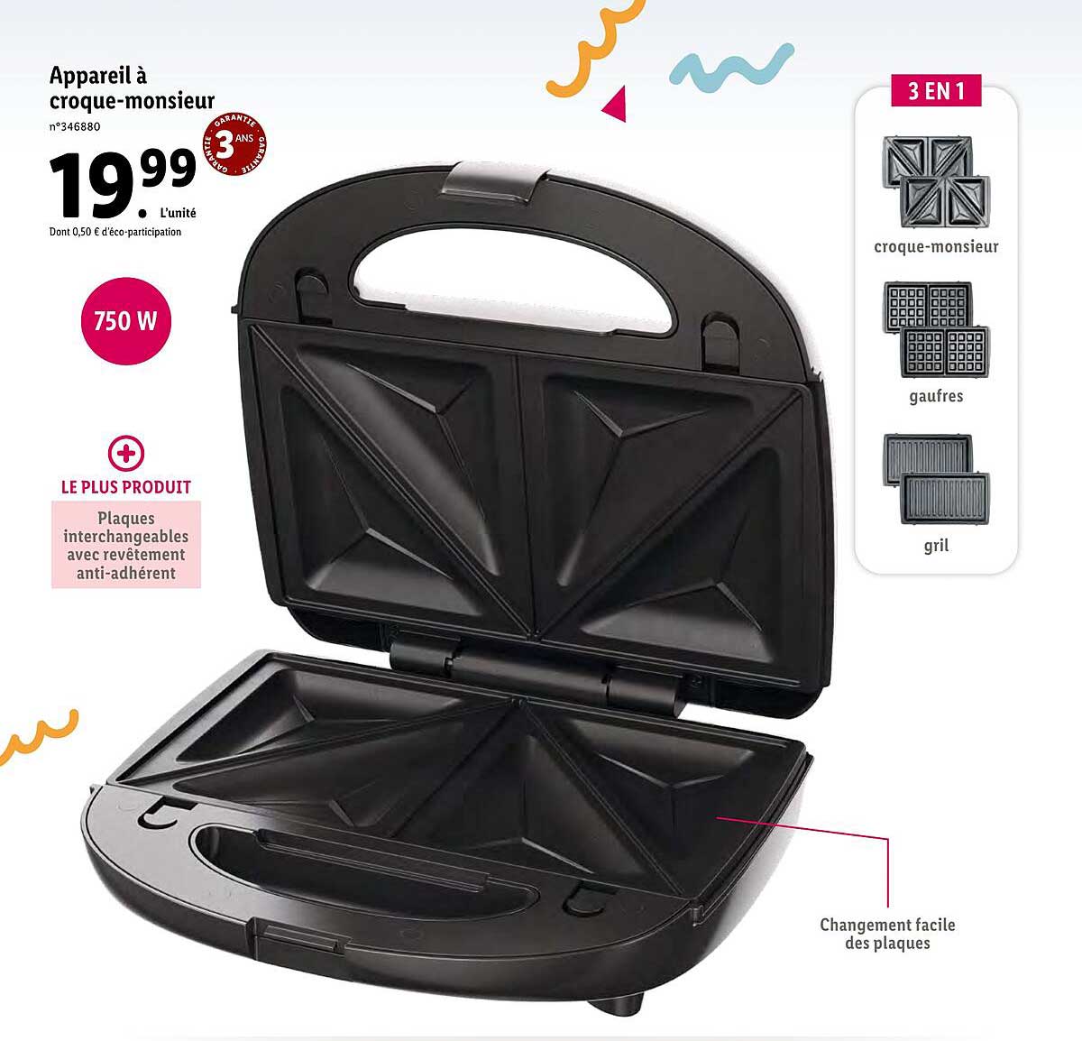 appareil à croque-monsieur