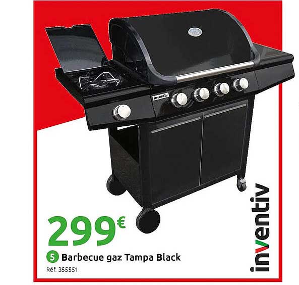 barbecue gaz tampa black inventiv