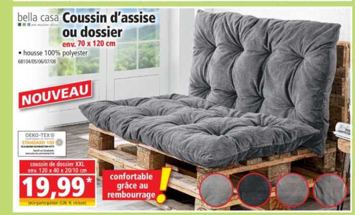bella casa coussin d'assise ou dossier