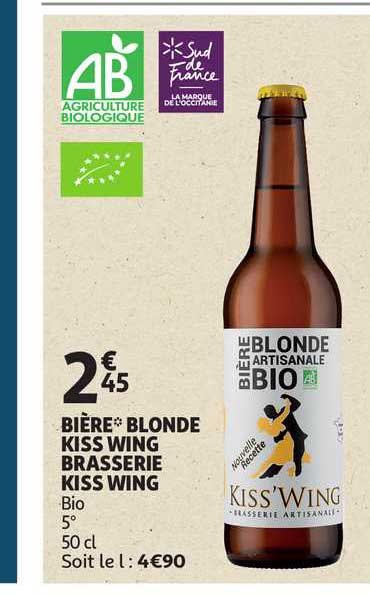Bière Blonde Kiss Wing Brasserie Kiss Wing