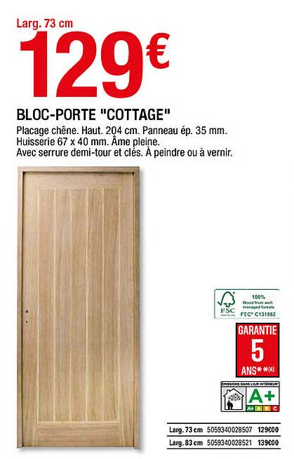 bloc-porte "cottage"