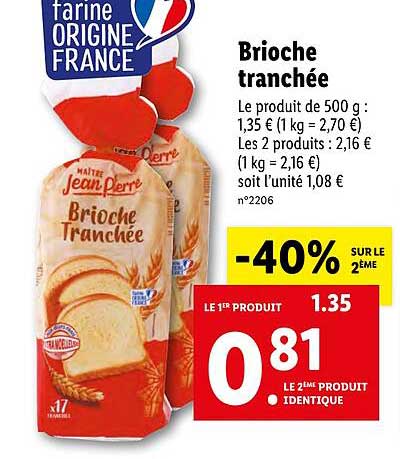 brioche tranchée maître jean pierre