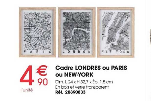 cadre londres ou paris ou new-york