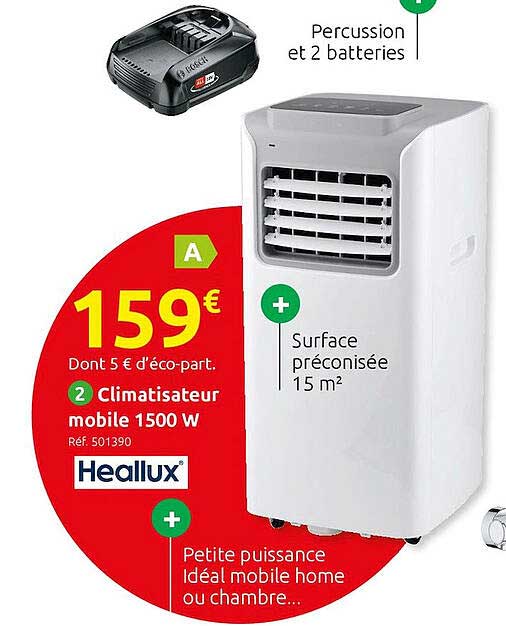 Climatiseur Mobile 1500 W Heallux