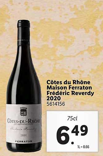 côtes du rhône maison ferraton frédéric reverdy 2020