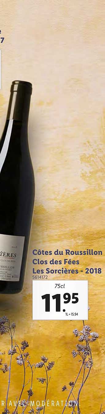 côtes du roussillon clos des fées les sorcières - 2018