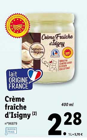 crème fraîche d'isigny saveurs de nos régions