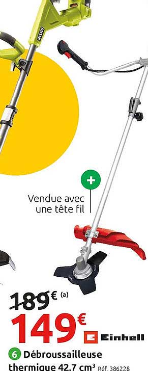 débroussailleuse thermique 42.7 cm3 einhell