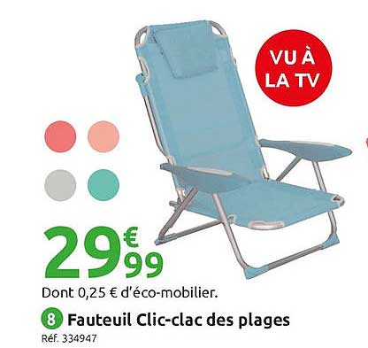 fauteuil clic-clac des plages