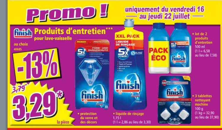finish produits d'entretien pour lave-vaisselle